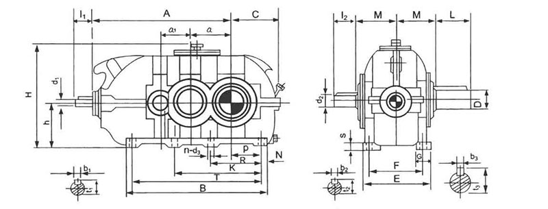 DCY減速機(jī)外形尺寸 DCY減速機(jī)外形尺寸